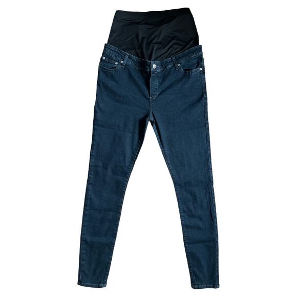 Asos Design Blue Black Maternity Ultimate Skinny Jeans, US6 - Picture 2 of 9
